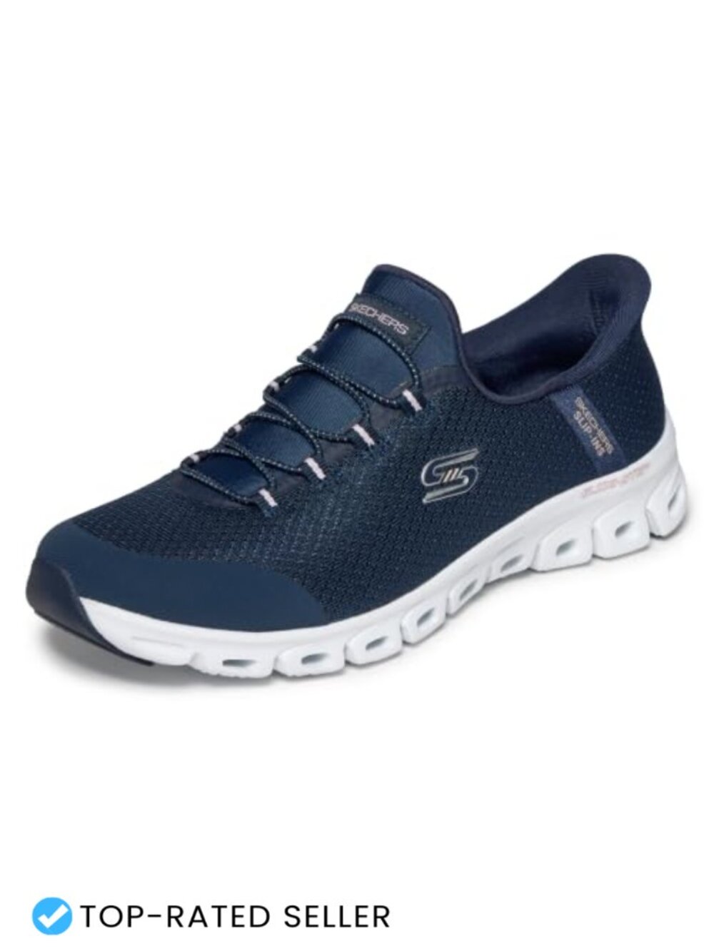 Skechers Womens Glide Step Pursuit Slip-In Sneaker Memory Foam Vegan Machine